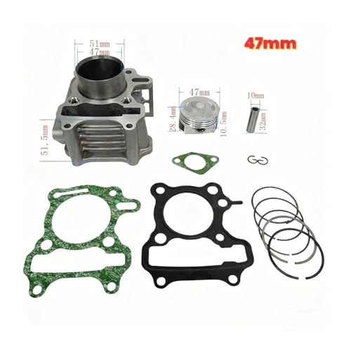 Kit de bloque de cilindros 70cc para scooters Fiddle, Orbit y Symphony 50cc 2