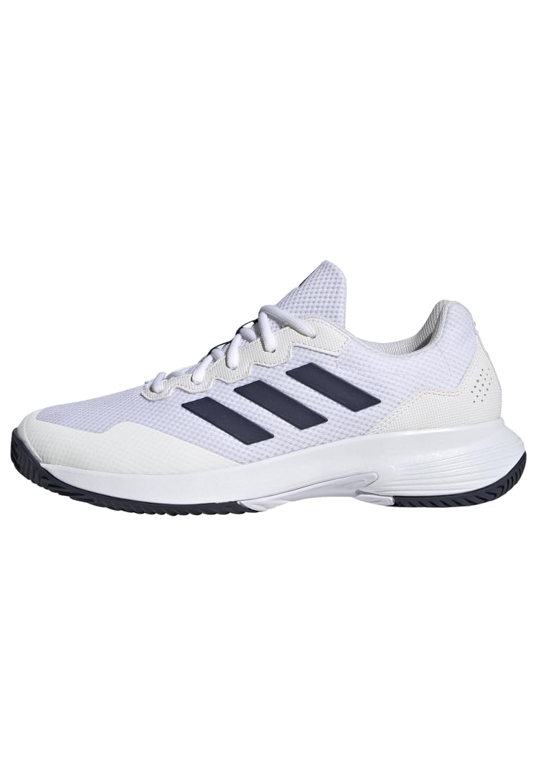 adidas Herren Gamecourt 2.0 Tennis Shoes, Cloud White / Navy Blue / Cloud White, 46 2/3 EU