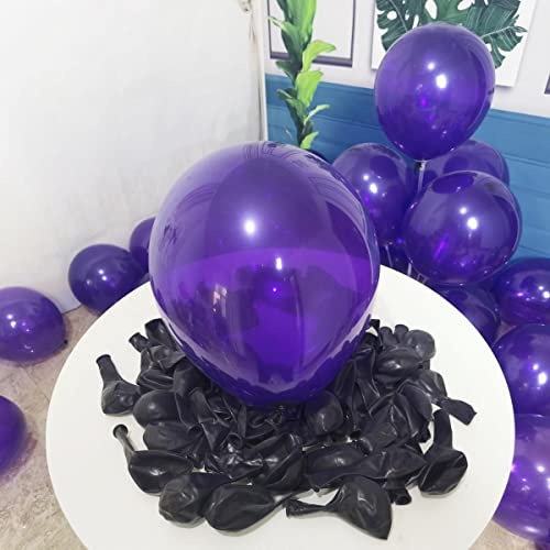 Image of 300 Pack Dark Purple Balloons 12 inch Dark Purple Latex Party Balloon Bulk for Various Party Events Decorations