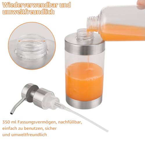 Dispenser di sapone in acciaio inox e acrilico da