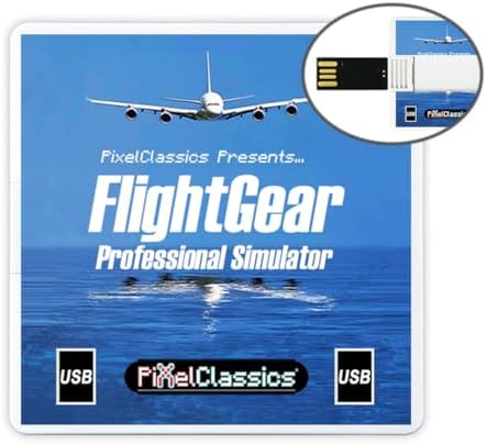 FlightGear Flight Simulator 2025 Deluxe Edition USB Stick | Professional Flight Sim | 600 Aircraft + 1000 Liveries + 20,000 Airports | Full Worldwide Scenery + Free Updates | PC Windows 11, 10