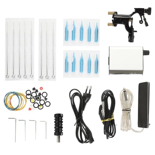 COHEALI Kit Profesional de Máquina de Tatuar Rotatoria Ligera y Robusta Motor Completo, Aleación de Aluminio y Acero Inoxidable para Tatuajes, Fácil de Operar y Estable