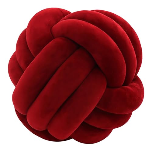 Oreiller doux avec nœud coussin rond peluche déco maison - 2