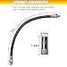 UHANBUT 12 Inch Grease Gun Hose, 4500 PSI High-Pressure Whip Hoses, Quick Release Spring Extension Tubes, Flexible Greases Guns Replacement Hoses for 1/8