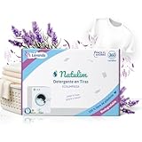 Natulim - Detergente en Tiras para Lavadora (360 Lavados) - Incluye efecto Suavizante, Ecológico, Hipoalergénico, Zero Waste - Ropa limpia y suave sin ensuciar el Planeta (Lavanda)