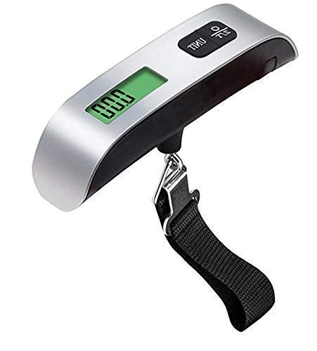 Image of QONETIC Weight Machine For Luggage, Weighing Scale For Luggage Up To 50 Kg, Digital Luggage Scale With LCD, Mini Portable Metal Scale, Travel Weighing Scale For Bags, Flight Luggage Scale