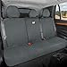 CAT Flexfit™ Gray Rear Seat Cover for Car, SUV, & Truck - Durable Canvas Material Back Car Seat Covers 60/40 Split Bench Protector - Back Seat Cover & Back Seat Protector Interior Accessories