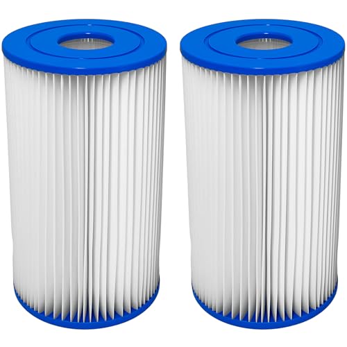 Toolyuan Type A/C Pool Filter Cartridge for Best-Way Type 3 (Type III) in-tex 29000E 59900E Filter Pump (2 Pack)