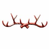 Vintage Cast Deer Antlers Wall Hooks (10 Hooks) Coat Rack Decorative for Hanging Hat Scarf Bag Key C