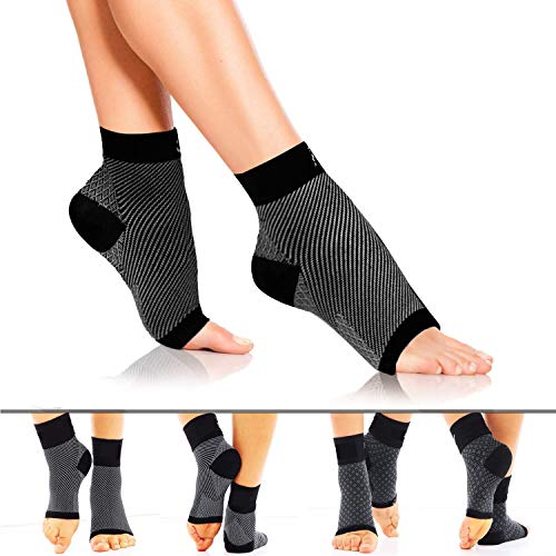 Foot Angel Compression socks Foot Sleeve Plantar Arthritis Sore Achy Heel Pain Anti Fatigue Socks for Ankle Swelling Plantar (L/XL)