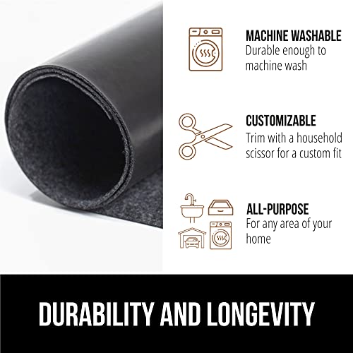 Gorilla Grip Quick Dry Waterproof Under Sink Mat Liner, 24X40, Slip Resistant, Non-Adhesive, Absorbent Mats For Below Sinks, Durable Shelf Liners To Protect Cabinets, Machine Washable, Charcoal #TOP4