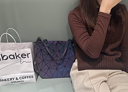 Cafiny Geometric Purse For Women Geometric Luminous Purses And Handbags Geometric Bags And Holographic Crossbody Bag(Medium) #TOP6