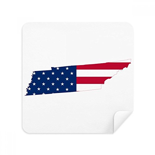 Chiffon de nettoyage lunettes drapeau Tennessee | Pack de 2 essuie-écrans en suède microfibre