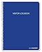 BookFactory Visitor Log Book/Visitor Register/Visitor Sign-In Book - 120 Pages, 8 1/2" x 11" - Wire-O (LOG-120-7CW-A(Visitors))