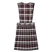 French Toast Girls Plaid V-Neck Jumper Burgundy Plaid, 8
