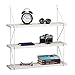 Relaxdays 10021827_49 Scaffale Pensile da Parete, per Interni, 3 Ripiani, Aperto, HxLxP: 62 x 60 x 16 cm, Bianco