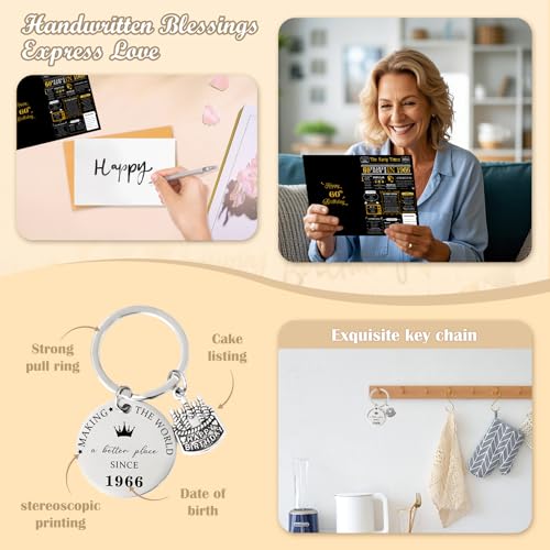 Zyphoria 60Th 1965 Birthday Gifts For Women, 60 Year Old Birthday Fabulous Gifts For Women, Cool 60Th Birthday Canvas Tote Bag Gift For Woman, Turning 60Th Cup Birthday Basket For Her(1965 Vintage) - 6