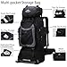 Lawaia 90L Hiking Backpacks Camping Waterproof Backpacking Travel Bag Trekking Back Pack Large Capacity Internal Frame Outdoor Daypacks Rucking Backpack Climbing Ruck Sack for Men Women-Black