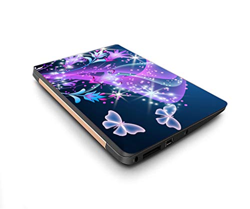 Image of GalaxsiaFloral Butterfly Vinyl Laptop Skin /Sticker /Cover /Decal Compatible for Any 15.6 Inches Laptop (Hp /Dell /Sony /Acer /Lenovo /Asus. Etc) Or Notebook.