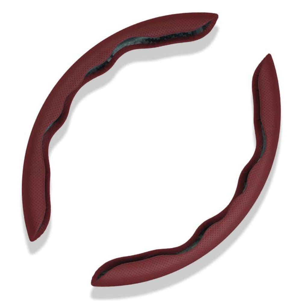KCDRVUP Segmented Wheel Cover for Mazda Mazda2 2 Sedan (Type DE/DJ/XP21/DY) 2010-2023 Anti Slip Car Steering Grip Protector Quick Installation,normal-Red