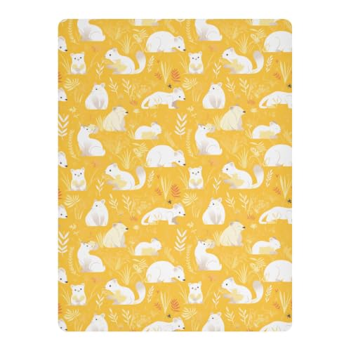 Drap-housse berceau imperméable protège-matelas palmier jaune - 3