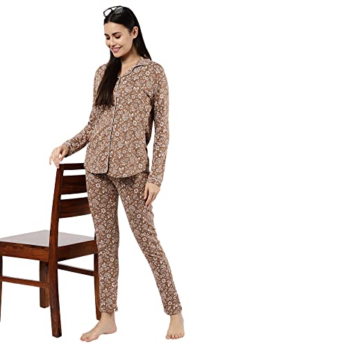 Image of Sweet Dreams Women's Cotton Printed Night Suit Set