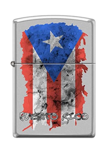 Encendedor Zippo Satin Chrome Puerto Rico miniatura 1
