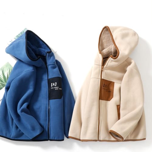 Fleece Hoodies for Girls Zip Up Cute Warm Letter Jacket Coat Kids Winter Lightweight Casual Soft Sweater with Pocket3