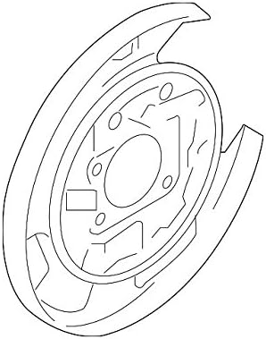 Kia 58251-3Q100, Parking Brake Backing Plate
