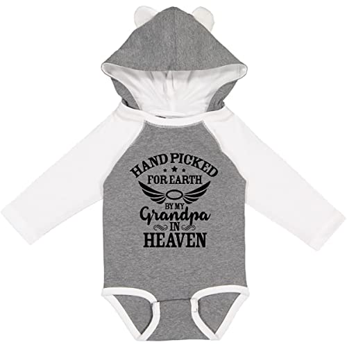 Image of inktastic Handpicked for Earth By My Grandpa in Heaven Angel Long Sleeve Creeper