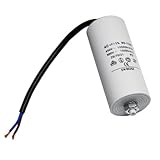 Spannung: 450 V Kondensator Motorkondensator Anlaufkondensator Betriebskondensator Arbeitskondensator 450V mit Kabel 40 µF ±10% / 40 uF / 450 V + Kabel W9 Ø 42x115 mm