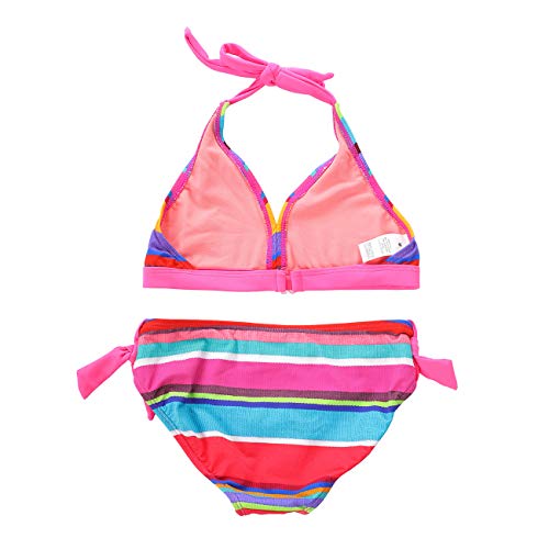 Image of Dayu Girl's Coconut Grove Print Halter Bikini Set Two Piece Swimsuit Size 6-16