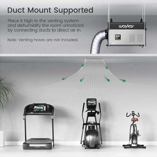 Image of Waykar 130 Pints Energy Star Most Efficient Commercial Dehumidifier with Pump and Drain Hose for Crawl Spaces, Basements, Ducted Industrial Use, and Water Damage Unit - 5-Year Quality Coverage
