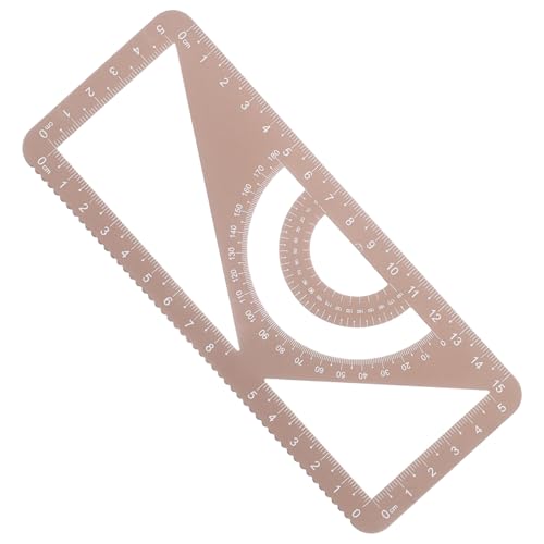TIDTALEO 多機能アルミ合金定規 プロ仕様描画三角定規 角測定ツール 学校 オフィス用 滑り止め設計で快適な握り感 建築 美術作業対応