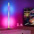 FOFOPE Corner Floor Lamp, Smart RGB LED Corner Lamp with App & Remote, Modern Floor Lamp Basic with 16 Million Colors, Music Sync, Scene Color Changing Standing Lamps for Living Room, Bedroom(1 Pack)