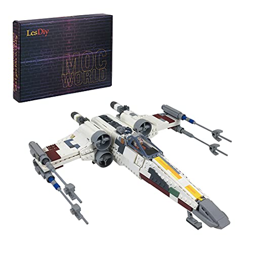 xSuper Technik Sci-Fi Style Raumschiff Modell, 944Teile MOC-59321 Incom T-65 X Wing Starfighter Red 5 Space Wars…