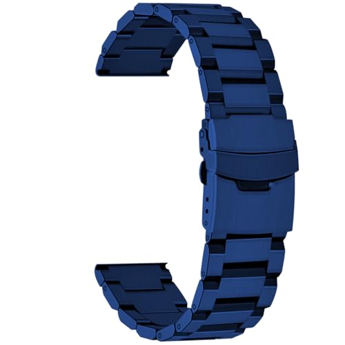 Image of Juntan 18mm 20mm 21mm 22mm 24mm 26mm Classic Stainless Steel Watch Band Silver Black Grey Blue Gold Brushed Metal Watch Strap for Women Men Watch Replacement Band Double Buckle