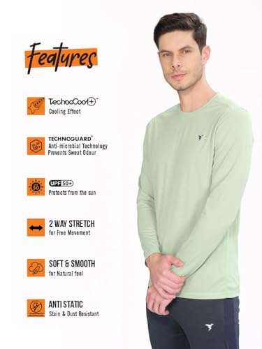 Image of TECHNOSPORT Men's Slim Fit T-Shirt - (MTOR17) Pack of 1