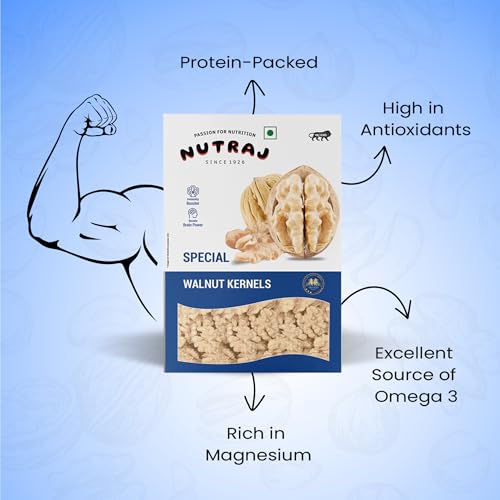 Image of Nutraj Special Walnut Kernels 500g (250g x 2) Without Shell | Akhrot giri | Dry Fruits | Nuts | Grocery Items