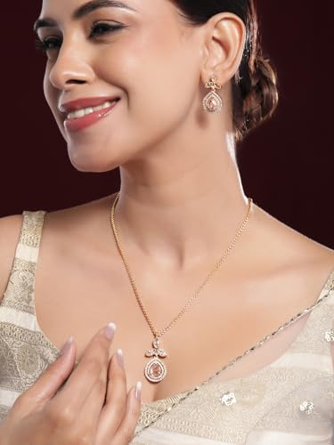 Image of Rubans AD Zircon Chic Pendant Necklace for Woman Stylish