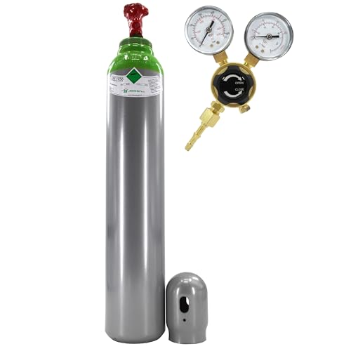 Gas di saldatura per TIG MIG con bombola di gas Argon: il gas di saldatura in questa bombola di gas argon e bombola di gas di protezione è di alta qualità, riduttore di pressione argon e gas protettivo garantiscono prestazioni stabili, con pressione di esercizio di 200 bar e conformità alla norma EN per uso in tutta l'UE