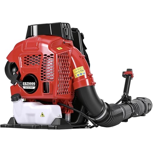 Getell 80CC Gas Backpack Blower, 900 CFM 260 MPH Gas Powered Leaf Blower with 2-Stroke Engine,...