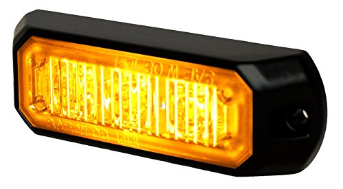 HELLA H22891001 MS3 Mini LED Lighthead, 12/24 VDC, 12 Flashing Patterns, Amber
