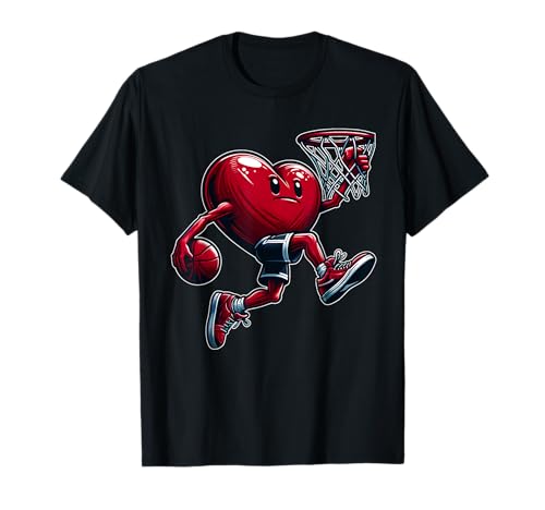 Joueur de l'équipe de basketball Heart Slam Dunk pour la Saint-Valentin T-Shirt
