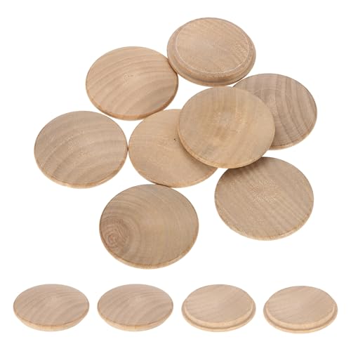 uxcell 20Pcs Wood Button Plugs, 45mm / 1.77