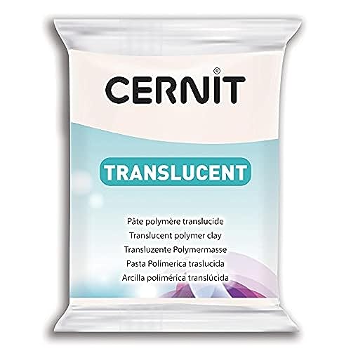 Cernit Transparant Clay White 0.55 Lb 250g - Polymer Clay Dough - Ovenable - Leaves No Trace