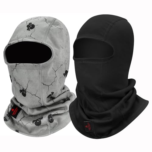 Image of FR Face Mask for Men - Fire Resistant Balaclava Welding Head Cover, 100% Cotton Full Face Hood & Neck Protector