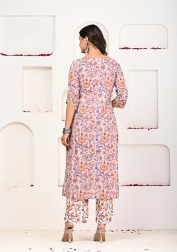 Image of FABNEX kurta set for women | Women Kurta | Women Kurta Sets Kurtis | Women Kurta Pant Set | Women Kurta Pant Set Women Kurti Set with Pant (K-65-66)