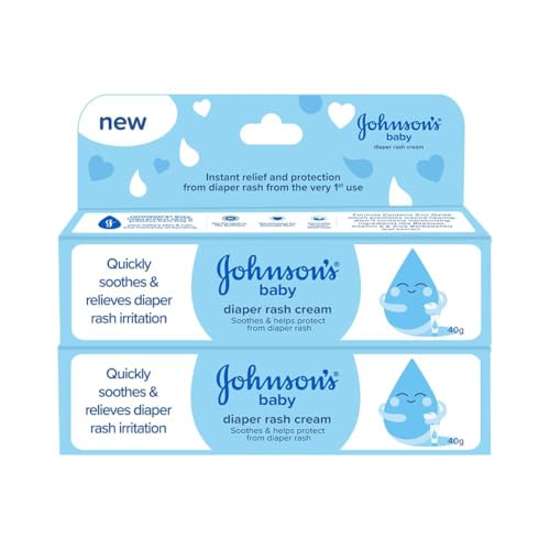 Image of Johnson's Baby Diaper Rash Cream, 40g (Pack of 2) | Gentle Protection for Baby's Skin