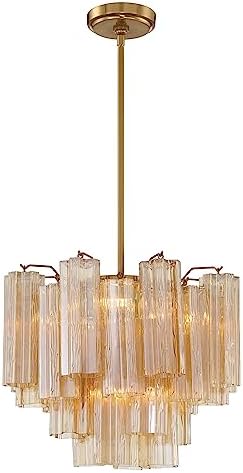 Crystorama Addis 4 Light Aged Brass Chandelier